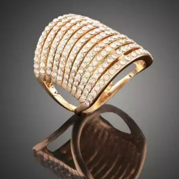 ❤️SOLD ❤️.05 Rose Gold full finger ring Size 7 - Picture 2 of 5